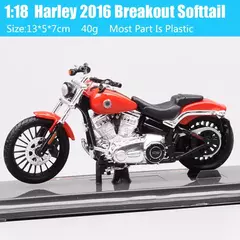 Imagem do Maiisto Harley Road King Motocicleta, Road King, Dyna Street Bob CVO, Road Glide, VRSCR Rod, XR1200X, Brinquedos da bicicleta, 1:18, Modelo K, XR750, Breakout