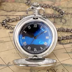 Imagen de Relógio de bolso quartz Azul