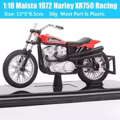 Maiisto Harley Road King Motocicleta, Road King, Dyna Street Bob CVO, Road Glide, VRSCR Rod, XR1200X, Brinquedos da bicicleta, 1:18, Modelo K, XR750, Breakout - GTM Custom