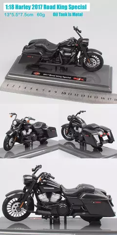 Imagem do Maiisto Harley Road King Motocicleta, Road King, Dyna Street Bob CVO, Road Glide, VRSCR Rod, XR1200X, Brinquedos da bicicleta, 1:18, Modelo K, XR750, Breakout