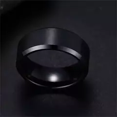 Aço inoxidável Matte Black Anéis para Homens e Mulheres, Moda Charme Jóias, - tienda online