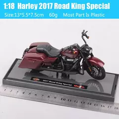 Image of Maiisto Harley Road King Motocicleta, Road King, Dyna Street Bob CVO, Road Glide, VRSCR Rod, XR1200X, Brinquedos da bicicleta, 1:18, Modelo K, XR750, Breakout