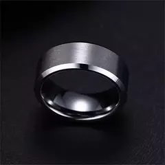 Aço inoxidável Matte Black Anéis para Homens e Mulheres, Moda Charme Jóias, - GTM Custom