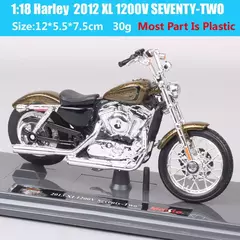 Maiisto Harley Road King Motocicleta, Road King, Dyna Street Bob CVO, Road Glide, VRSCR Rod, XR1200X, Brinquedos da bicicleta, 1:18, Modelo K, XR750, Breakout