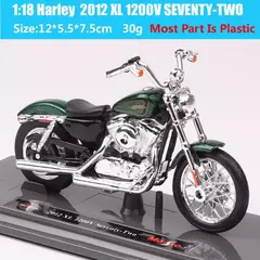 Maiisto Harley Road King Motocicleta, Road King, Dyna Street Bob CVO, Road Glide, VRSCR Rod, XR1200X, Brinquedos da bicicleta, 1:18, Modelo K, XR750, Breakout