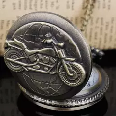 Relógio de bolso vintage, design de motocicleta - comprar online