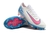 Chuteira Nike AIR Zoom Mercurial Vapor 16 Elite XXV FG Campo Branco e Rosa