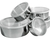 Conjunto de Pote de Inox com Tampa Plástica 5 peças