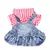 Denim Dog Dress Coat com listrado e bolso, Pet Design, Jaqueta de cachorro, Vest