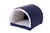 Cama Pet 26012azul para cachorro ou gato Iglu Sherpa Impermeável Marinho 26012