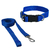 Coleira Premium Com Guia 1,00M Nylon - M Cor Azul 54003 (54003azul) - Planeta Pet Shop