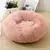 Round Soft Long Plush Pet Bed, Cesta do cão, Cat Mat, Sofá de dormir, Produtos - Planeta Pet Shop