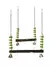 Madeira Bird Swing Training Toy com Sino Suspenso para Calopsitas, Stand Play Gy