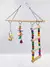 Madeira Bird Swing Ladders Brinquedos com Bell, Pet Mastigação, Escalada, Brin