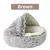 Soft Plush Pet Bed com tampa redonda Cat Bed Pet Colchão Quente Cat Dog 2 em 1 na internet