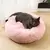 Round Soft Long Plush Pet Bed, Cesta do cão, Cat Mat, Sofá de dormir, Produtos - Planeta Pet Shop