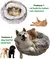 Soft Plush Pet Bed com tampa redonda Cat Bed Pet Colchão Quente Cat Dog 2 em 1