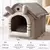 Indoor Soft Pet Tent House, Dog Kennel, Cat Bed com almofada removível, Warm, S