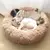 Round Soft Long Plush Pet Bed, Cesta do cão, Cat Mat, Sofá de dormir, Produtos - Planeta Pet Shop