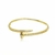 Bracelete com Design de Prego Cravejado Folheado em Ouro 18K