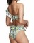 Bikini un solo hombro volados limones celeste (COD M680) - comprar online