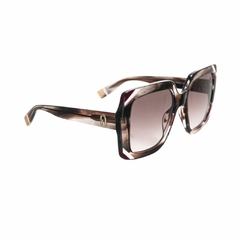 Óculos de Sol Furla SFU685V Feminino Quadrado em Acetato Demi e Vermelho - comprar online