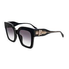 Óculos de Sol Just Cavalli SJC019V Feminino Quadrado em Acetato Preto - comprar online