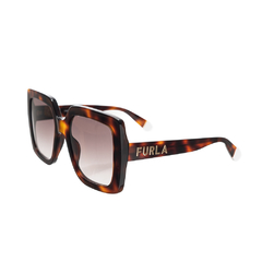 Óculos de Sol Furla SFU685 Feminino Quadrado em Acetato Demi na internet