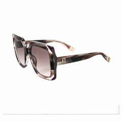 Óculos de Sol Furla SFU685V Feminino Quadrado em Acetato Demi e Vermelho na internet