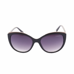 Óculos de Sol Coonecta XCJH72157 Feminino Redondo em Acetato Preto