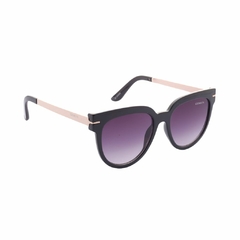 Óculos de Sol Coonecta XCJH72184 Feminino Redondo em Acetato Preto - comprar online