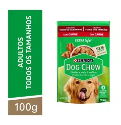 Sachê Dog Chow Adulto Todos Os Tamanhos Sabor Carne 100g na internet