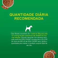 Imagem do Sachê Dog Chow Filhote Todos Os Tamanhos Sabor Carne 100g