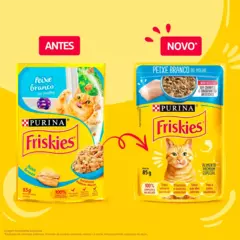 Sachê Friskies Sabor Peixe Branco ao Molho 85g - loja online