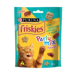 Petisco Friskies Party Mix Gatos Camarão, Salmão e Atum 40g