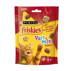 Petisco Friskies Party Mix Gatos Cordeiro, Carne Suína e Carne 40g