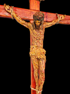 Crucifixo Realista Flagelo 3D 86 CM - Calvário Arte Sacra