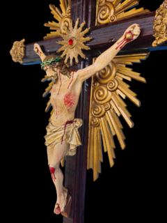 Crucifixo Barroco 70 cm Com Base