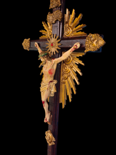 Crucifixo Barroco 70 cm Com Base - Calvário Arte Sacra