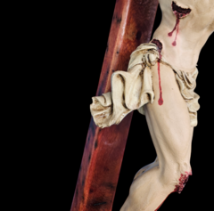 Crucifixo Chagas Realistas 3D 86CM - Calvário Arte Sacra