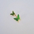 Green Glitter Butterfly Navel Piercing