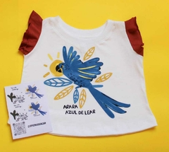 Baby Look Arara Azul de Lear - comprar online