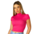 Blusa Feminina Curta Canelada Princesa Cor Rosa: Pink Style - Nova Loja