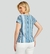 Blusa de. canoa em malha viscolycra fluity listra delavê vertical c/ mg japonesa - loja online