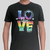 Camiseta Preta Love Lgbt Unissex - 100% Algodão CheGay