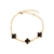 Pulseira Semijoia Jeniffer Trevo Preto Dourado - comprar online