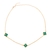 Choker Semijoia Lara Trevo Verde Dourado - comprar online