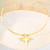 Choker Semijoia Aro Ester Estrela Dourado