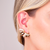 Brinco Semijoia Ear Cuff Cinthia Gotas Dourado