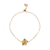 Pulseira Semijoia Flor Regulavel Dourado